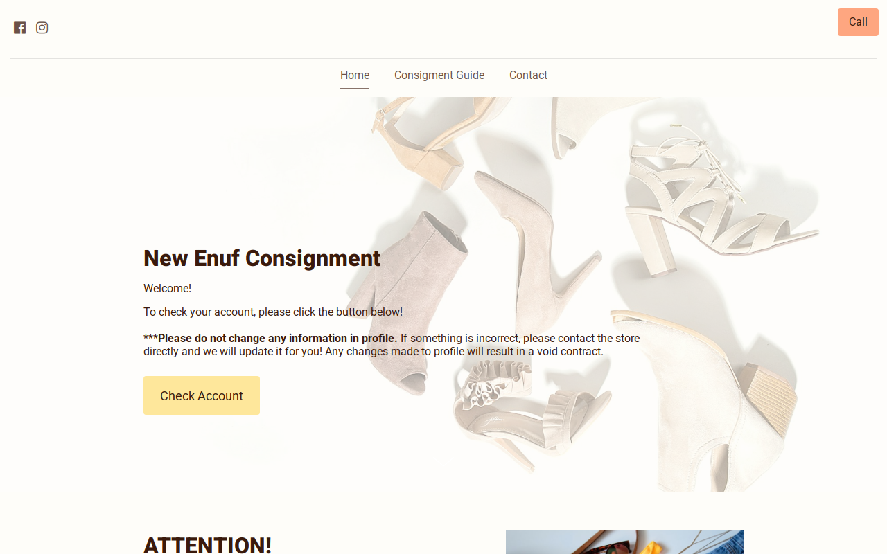 New Enuf website preview
