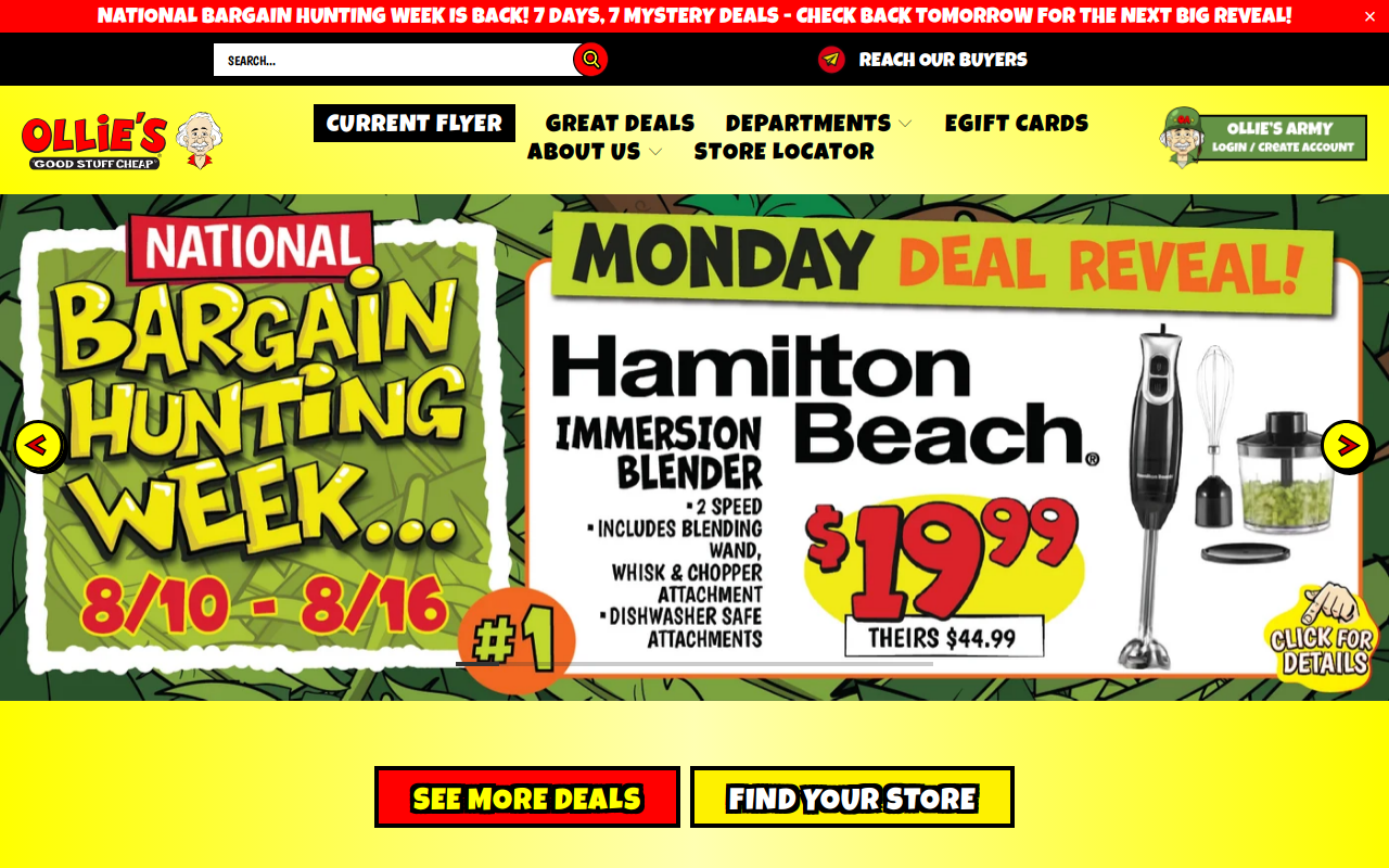 Bargain Bin website preview