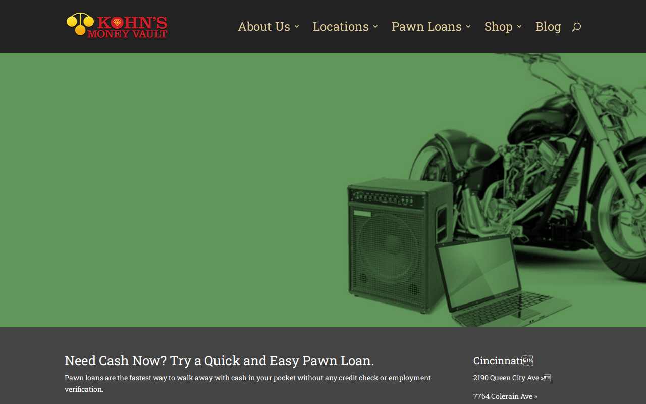 Kohn's Loan Company website preview