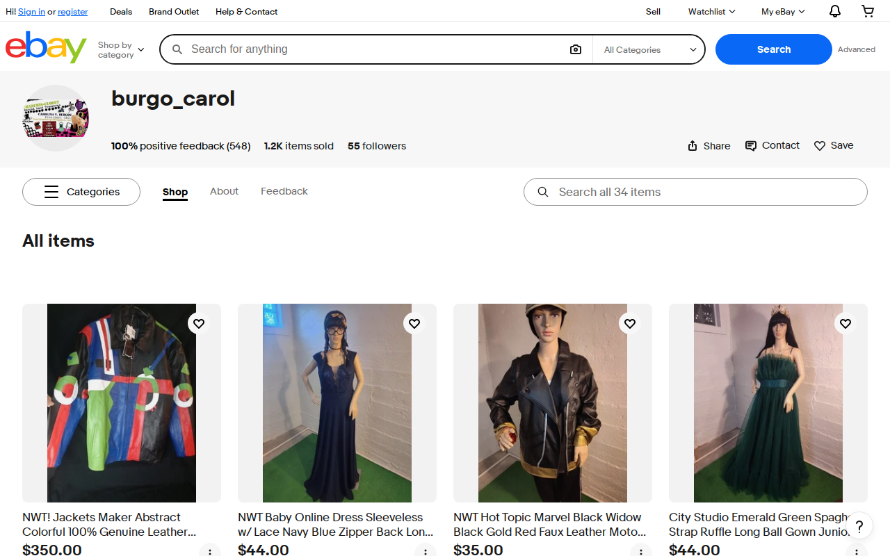 Chanchis Closet website preview