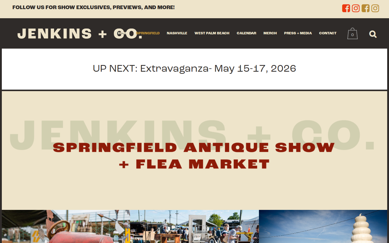 The Vintage Marketplace website preview