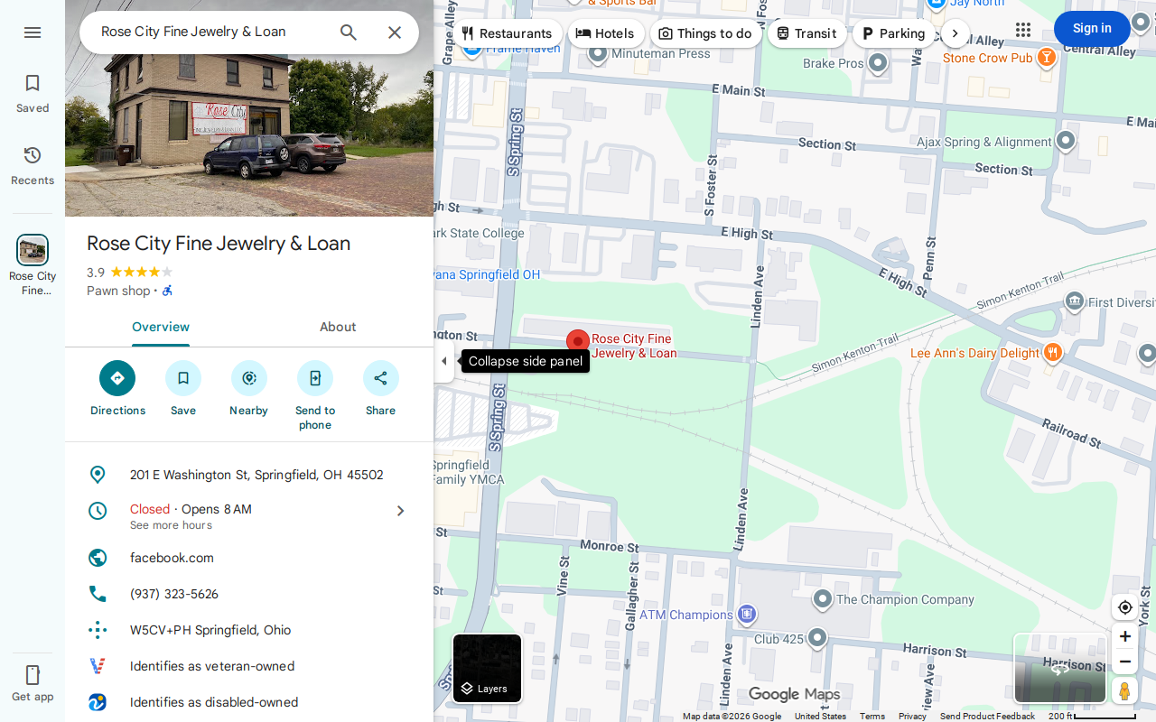 Rose City Fine Jewelry & Loan website preview