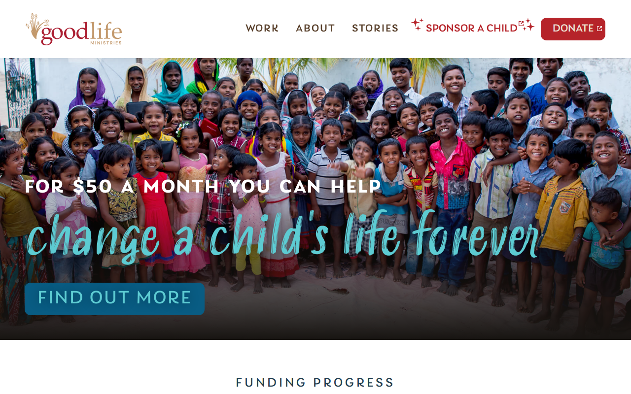 Good Life Thrift Store website preview