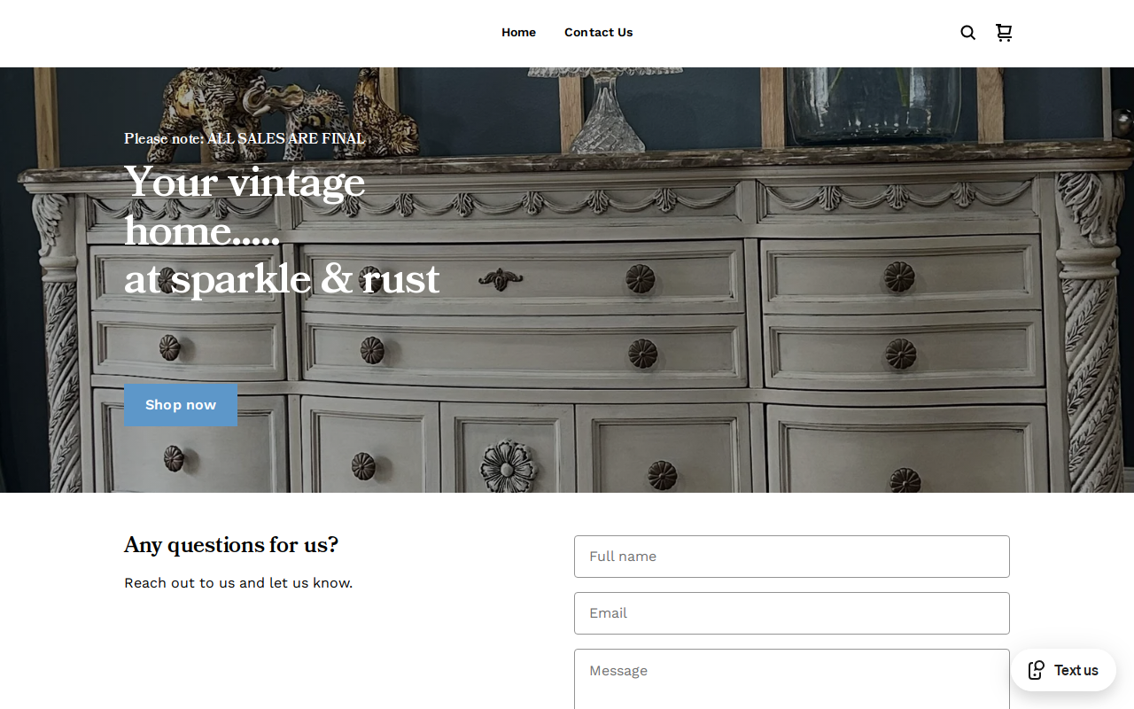 Sparkle and Rust LLC website preview