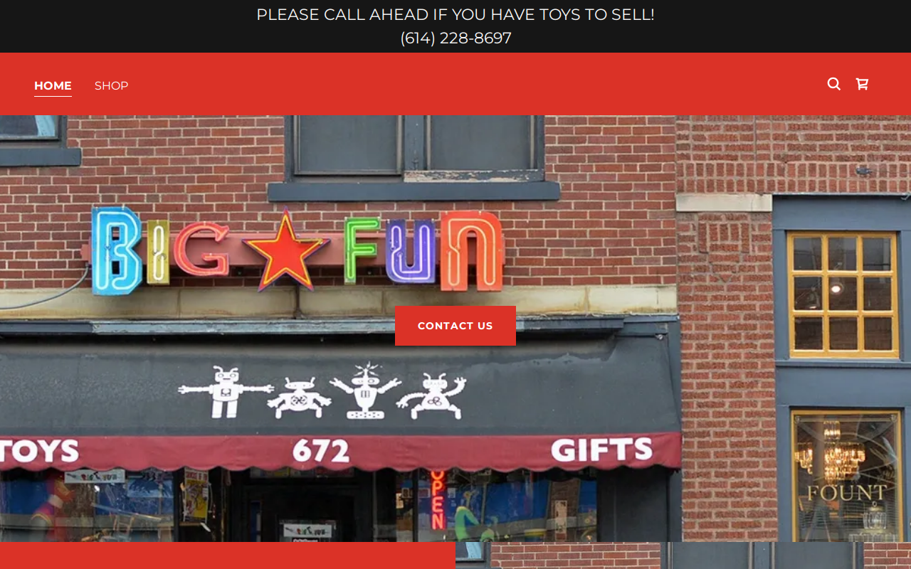 Big Fun Columbus website preview