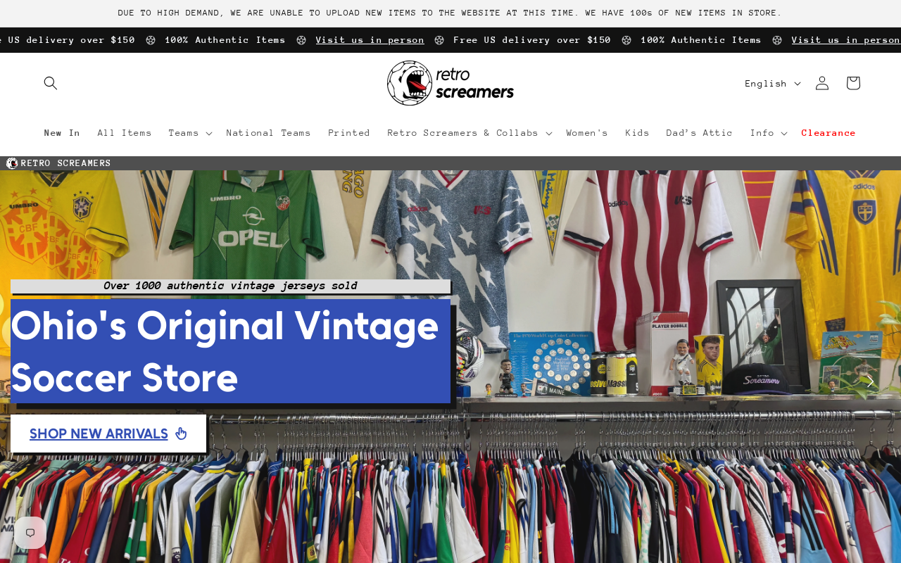 Retro Screamers website preview