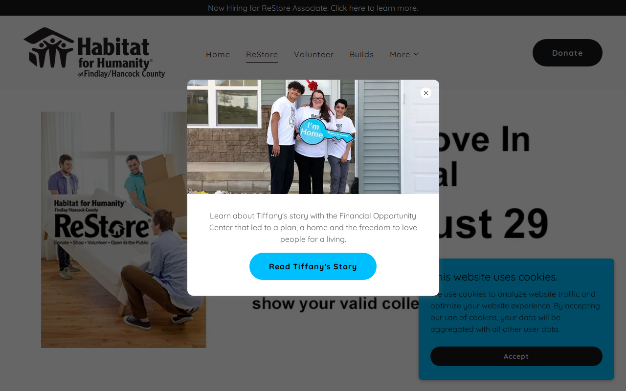 Habitat For Humanity Restore Findlay website preview
