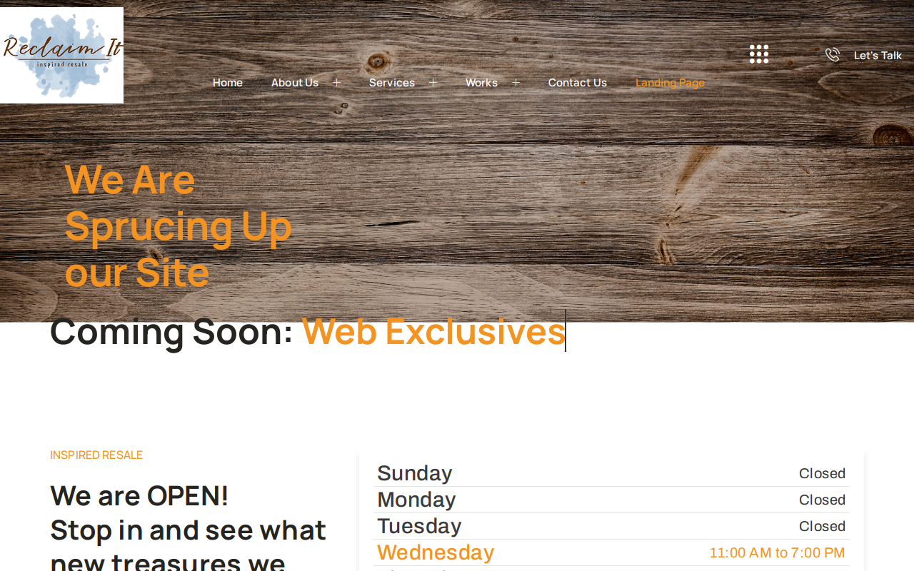 Reclaim It 127 website preview