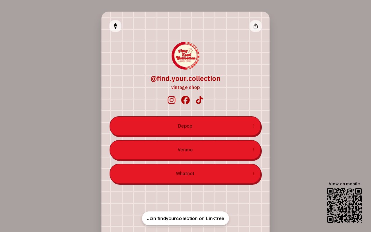 Find Your Collection website preview