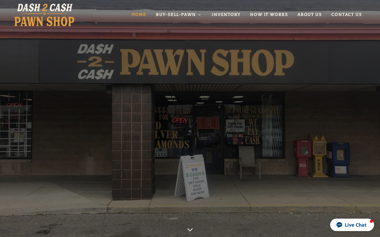 Dash 2 Cash Pawn Shop website preview