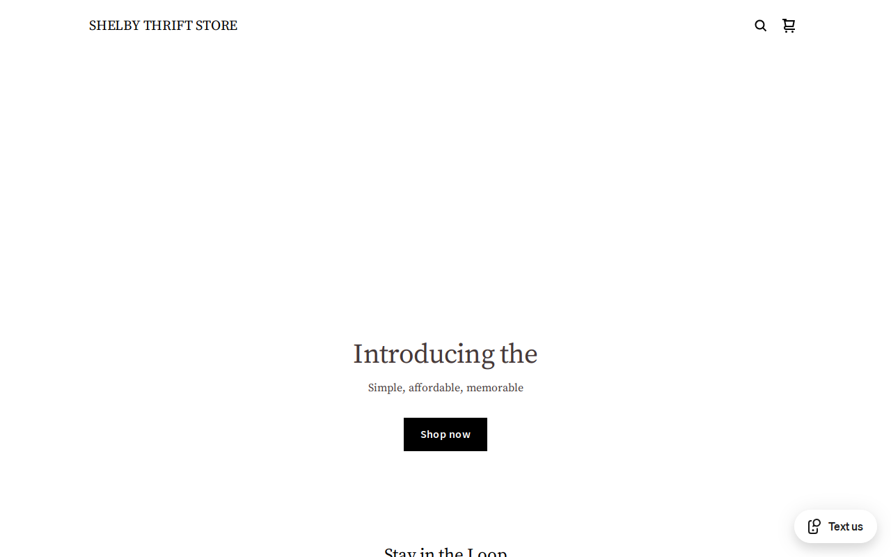 Shelby Thrift Store website preview