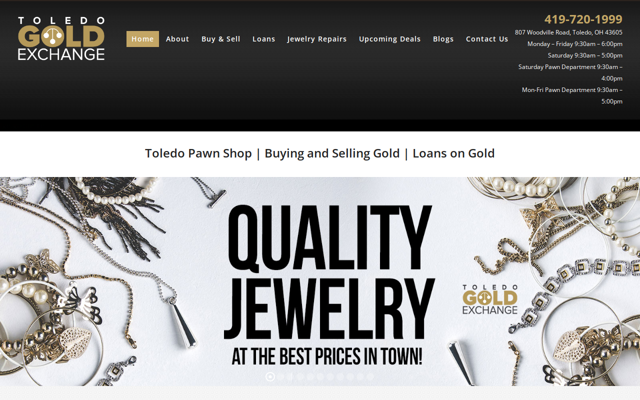 Toledo Gold Exchange website preview