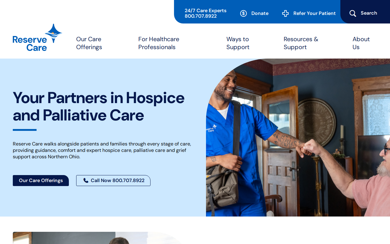 Reserve Care Thrift Store website preview