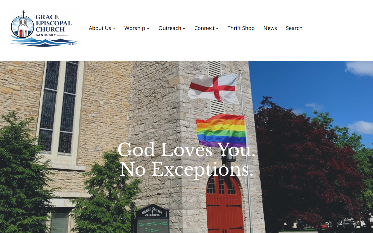 Grace Thrift Shop - Sandusky website preview