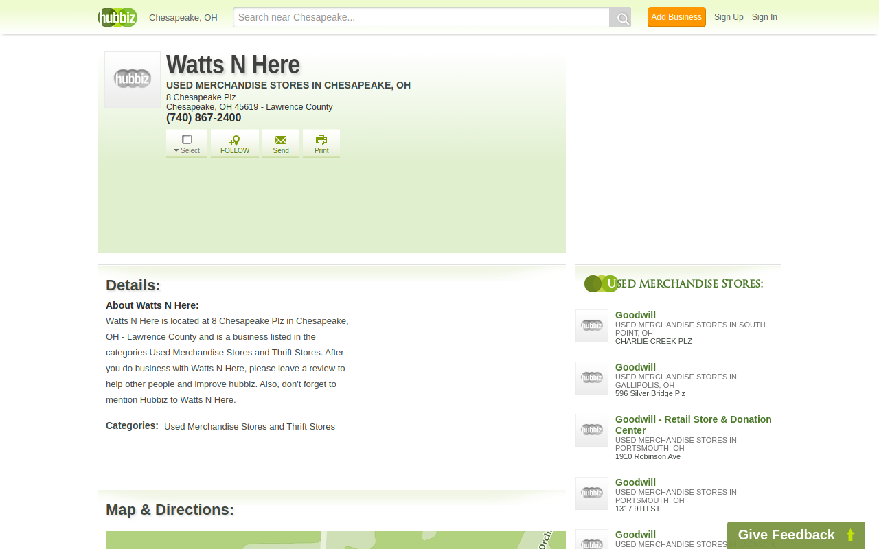 Watts N Here website preview