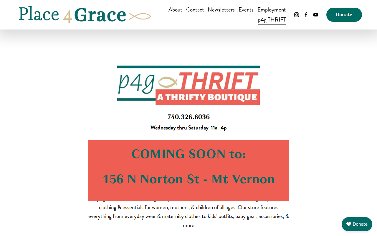 P4G thrift website preview