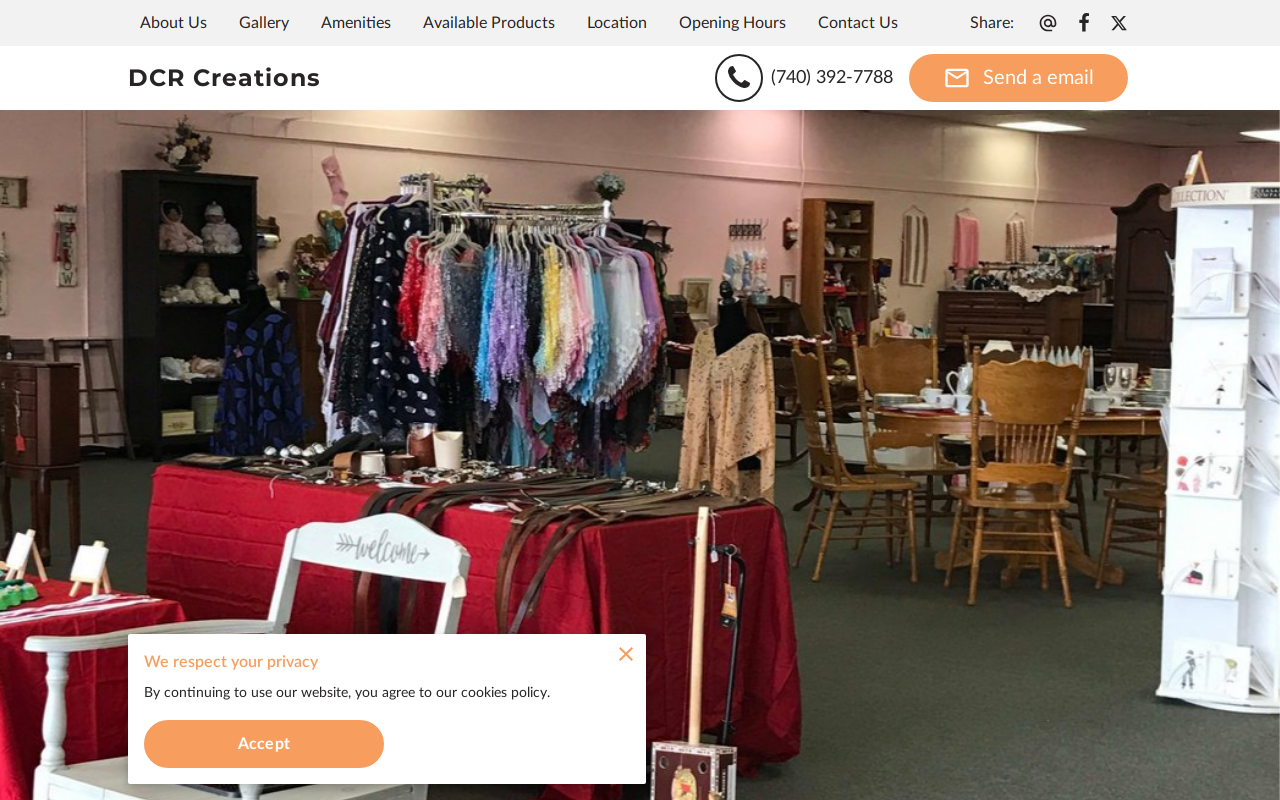 DCR Creations website preview