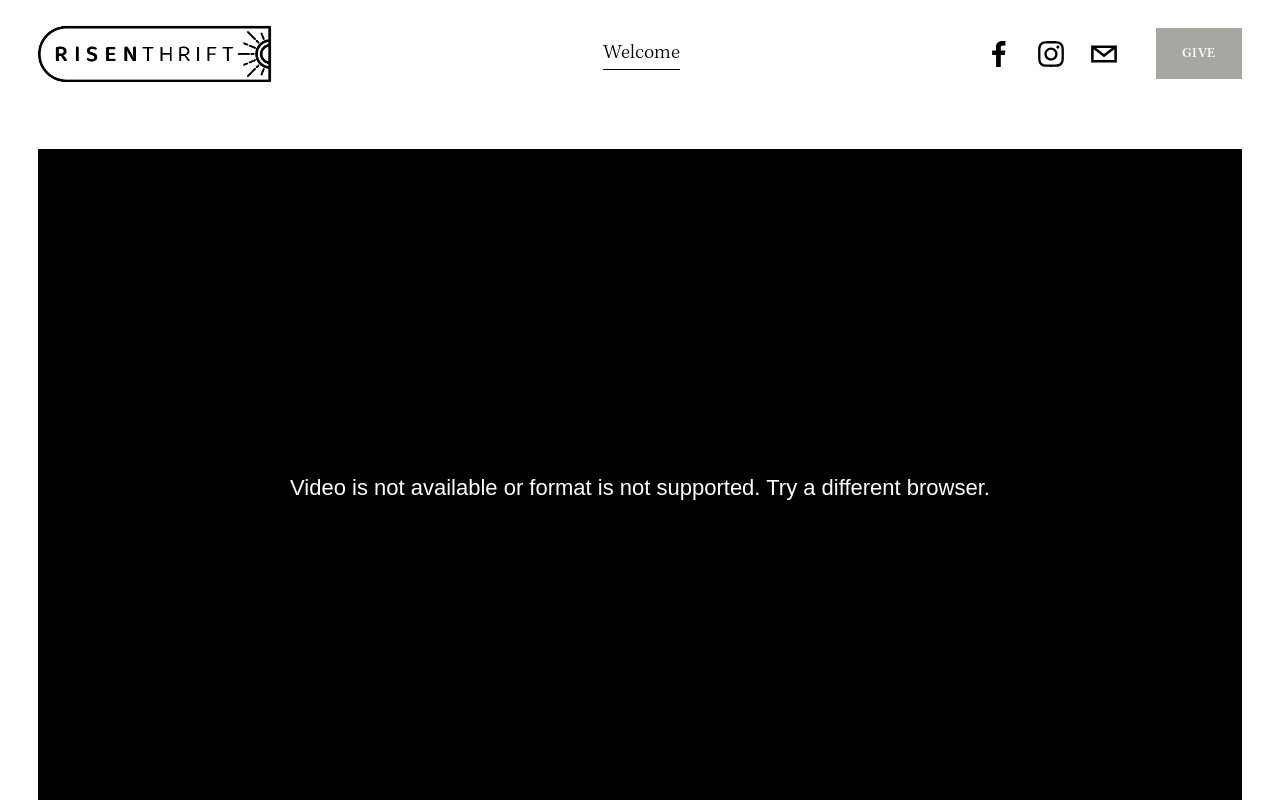 Risen Thrift website preview
