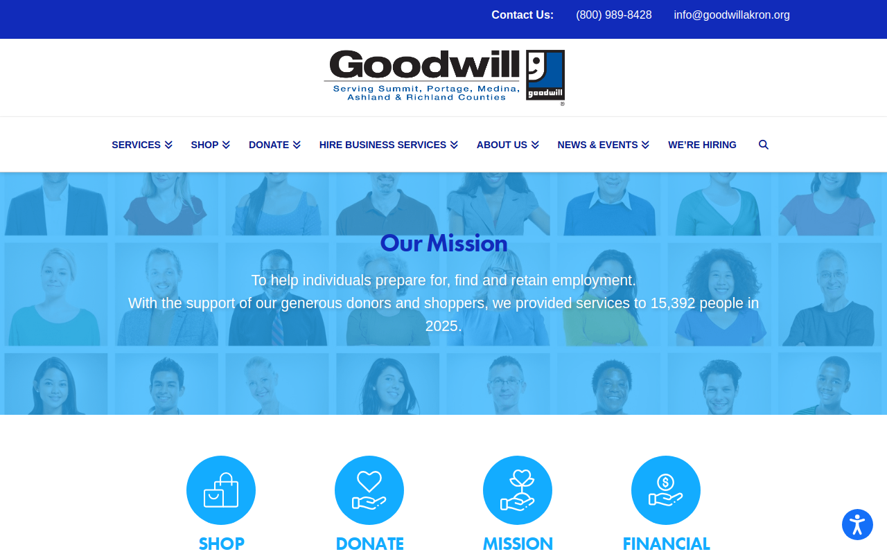 Blue A Goodwill Boutique website preview