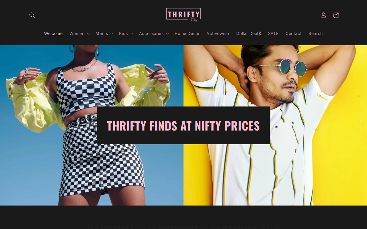 Thrifty Nifty website preview
