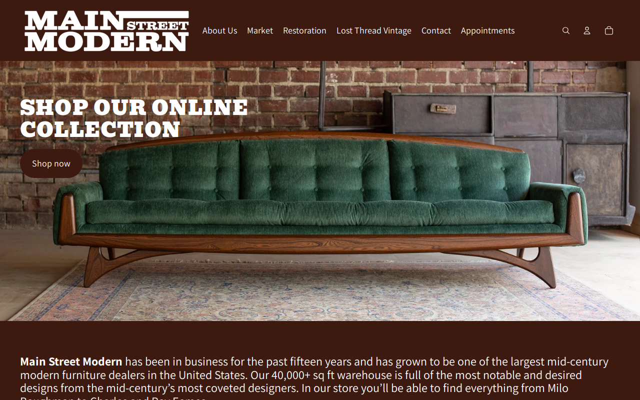 Main St. Modern website preview