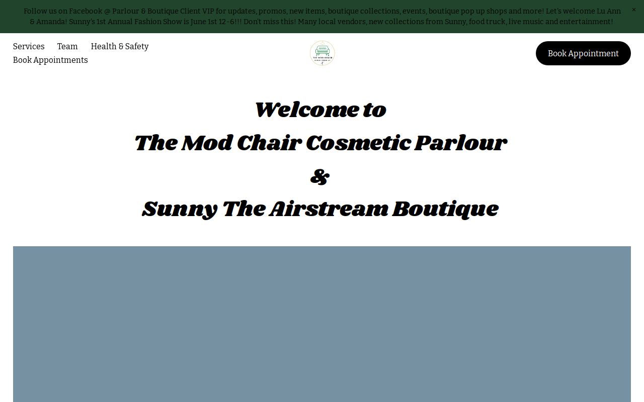 Sunny The Airstream Boutique website preview