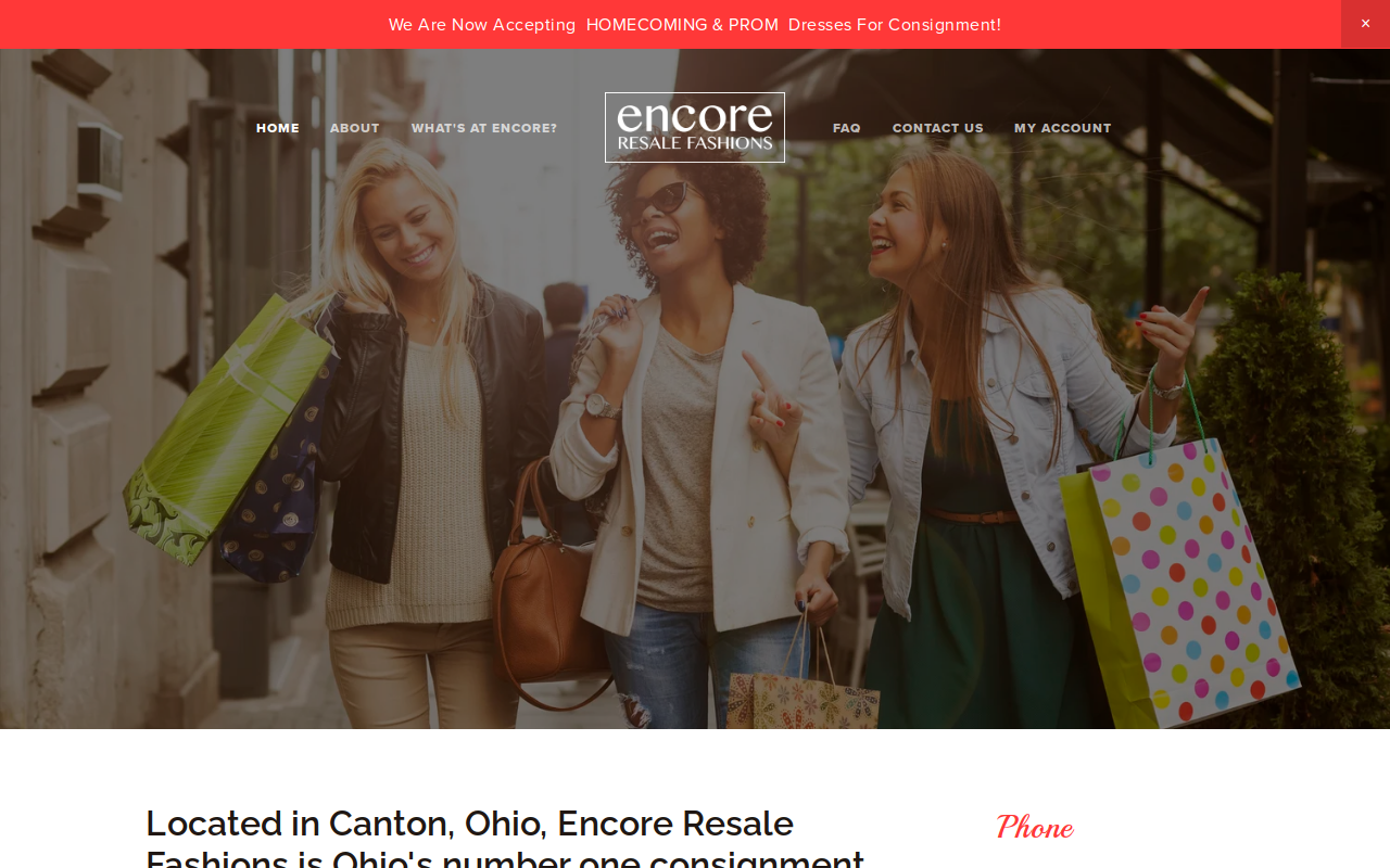 Encore Resale Fashions website preview