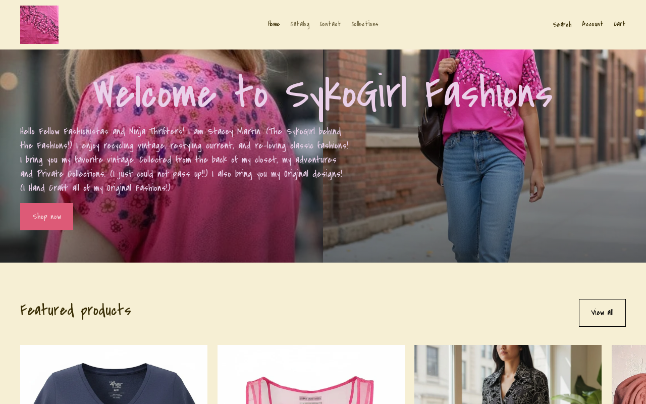 Sykogirlfashions.com website preview
