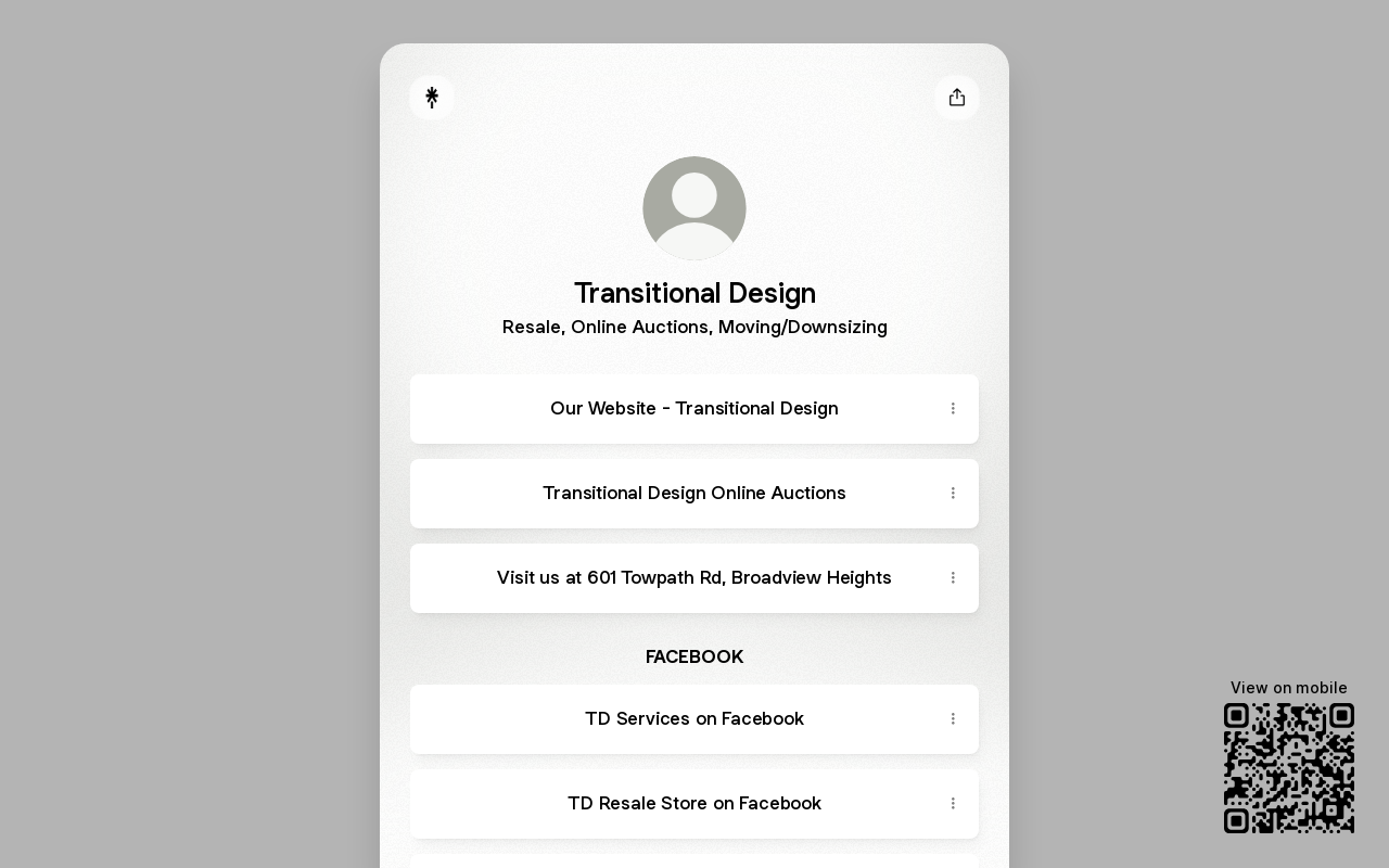Transitional Design Services website preview