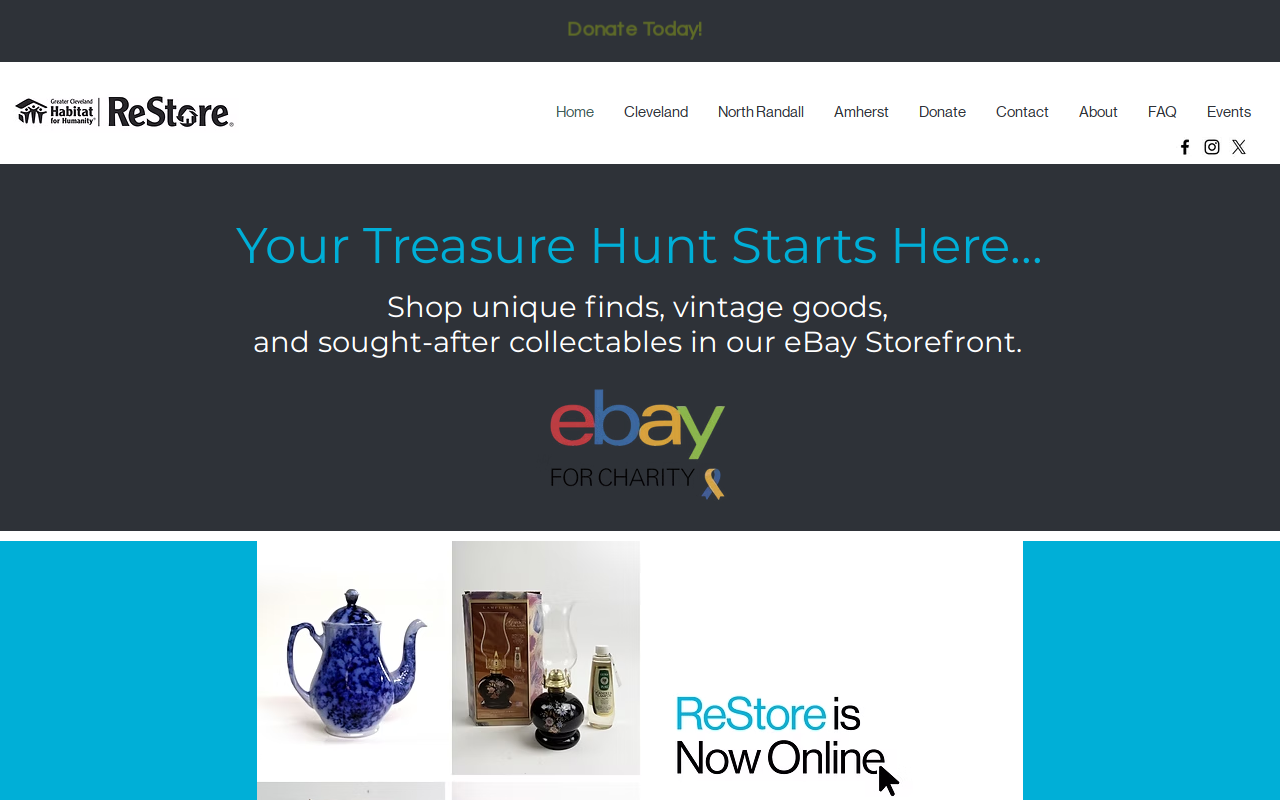 Habitat for Humanity ReStore, Amherst website preview