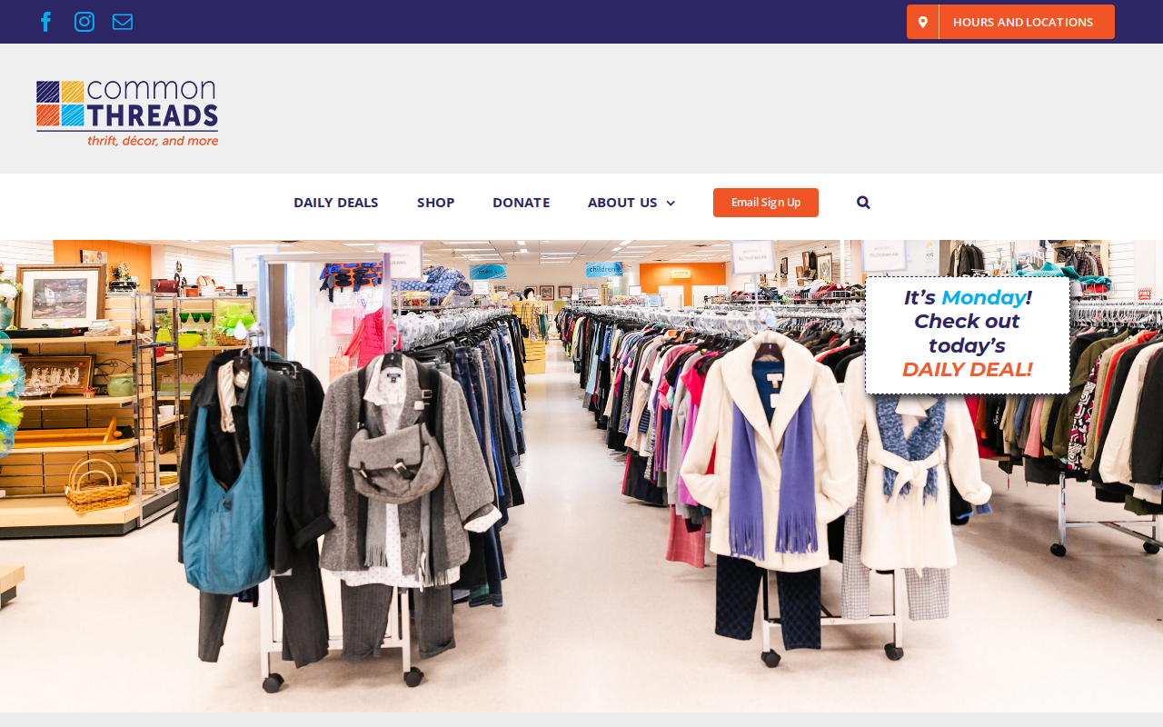 Common Threads - Brook Park website preview