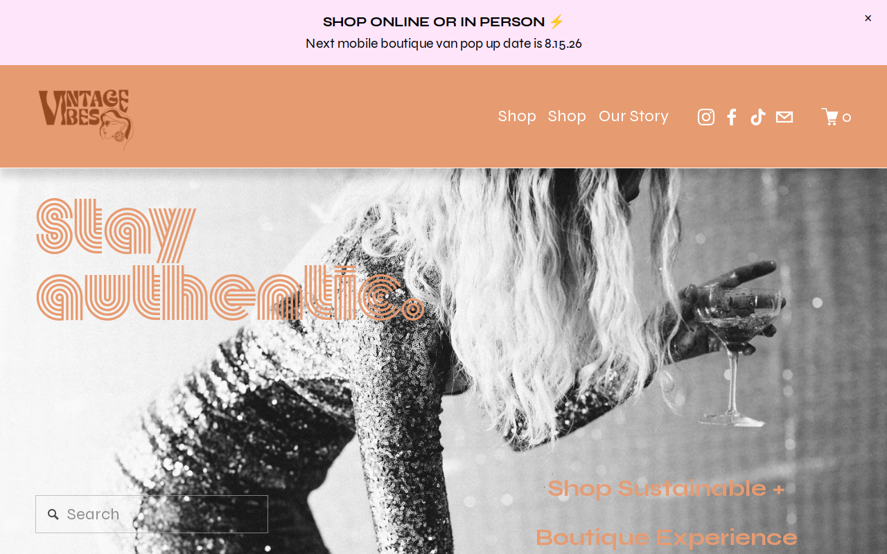 Vintage Vibes website preview