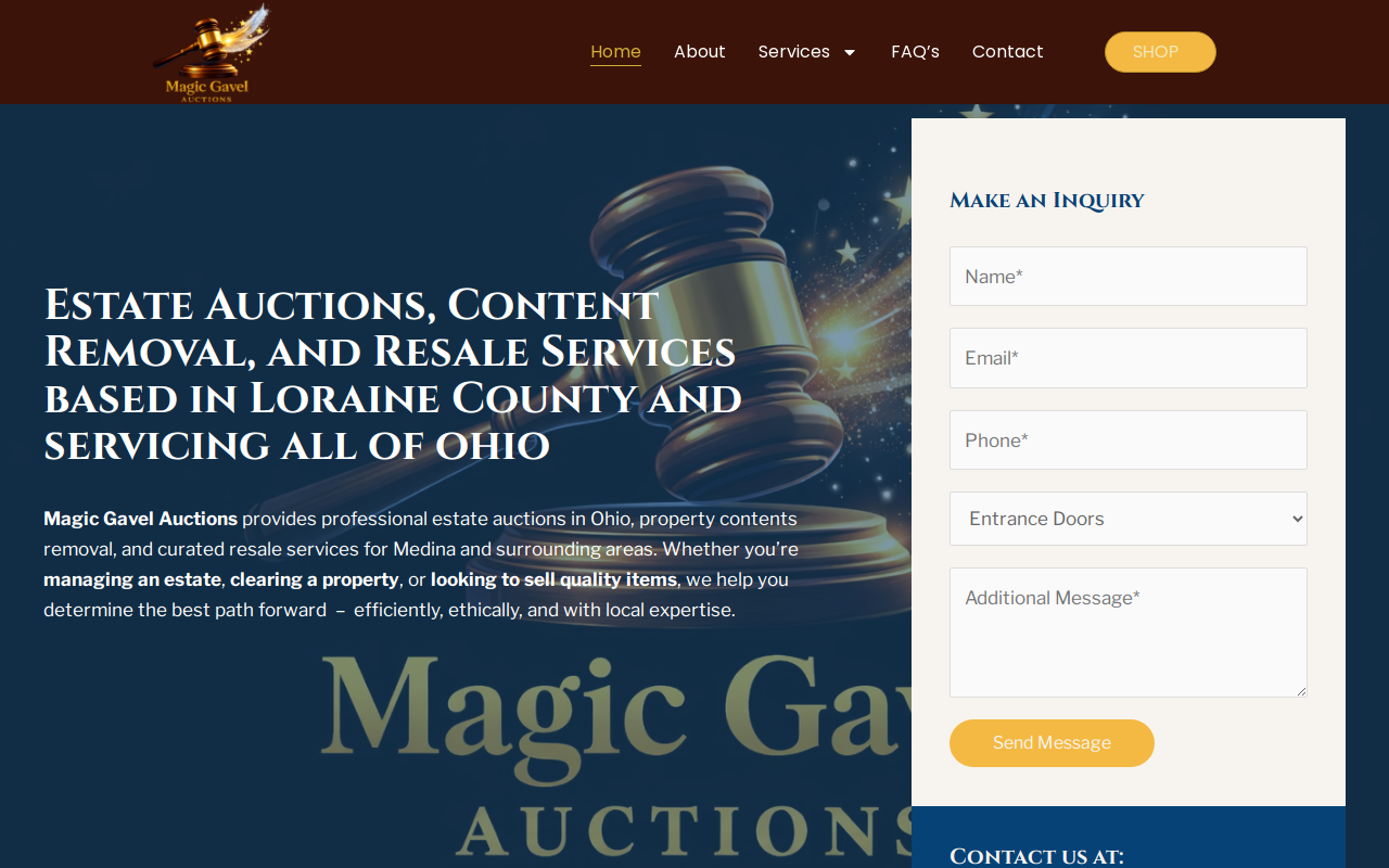 Magic Gavel Auctions website preview