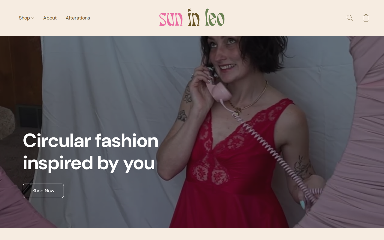 Sun in Leo website preview