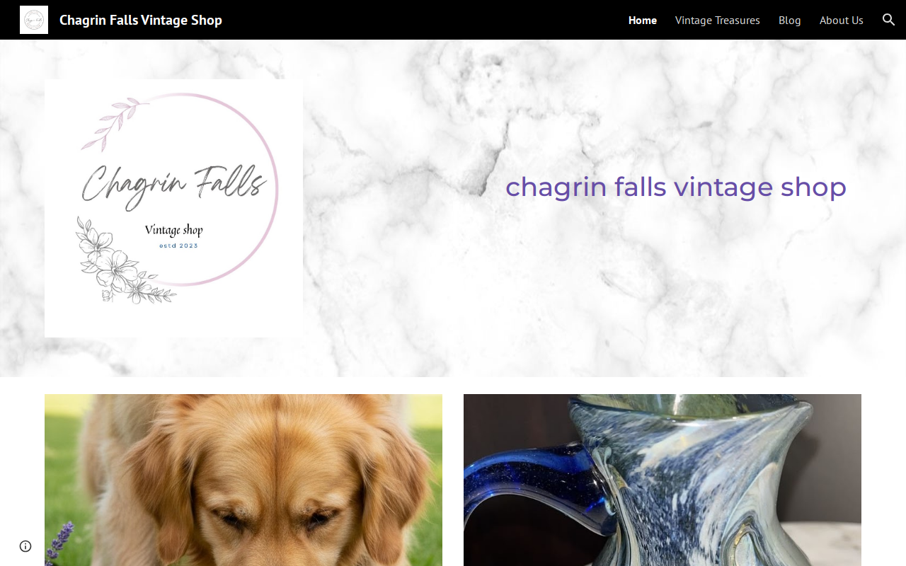 Chagrin Falls Vintage Shop website preview