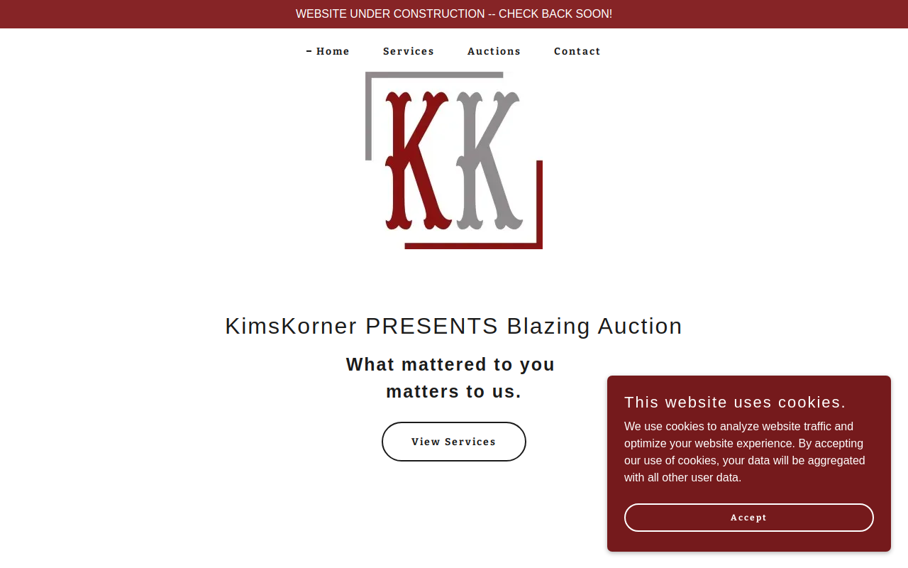 KimsKorner website preview