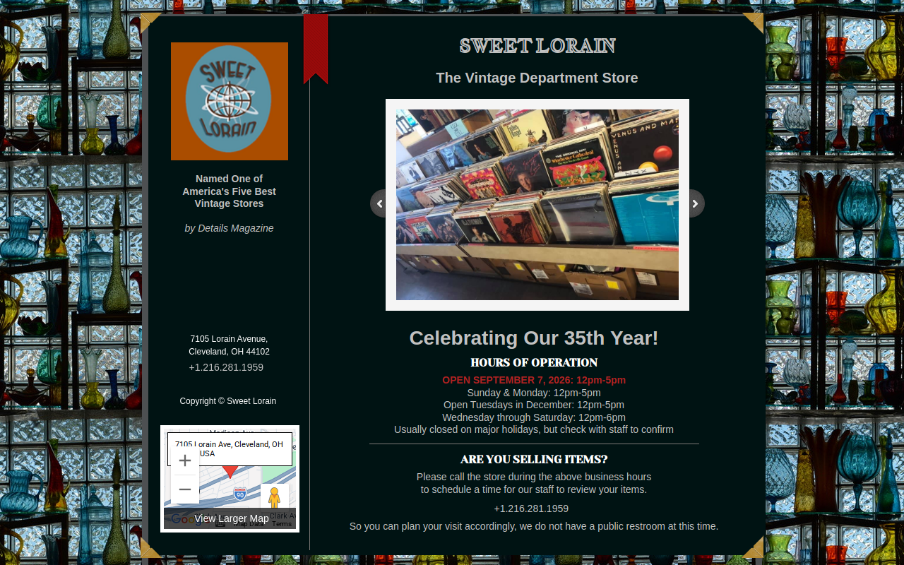 Sweet Lorain website preview