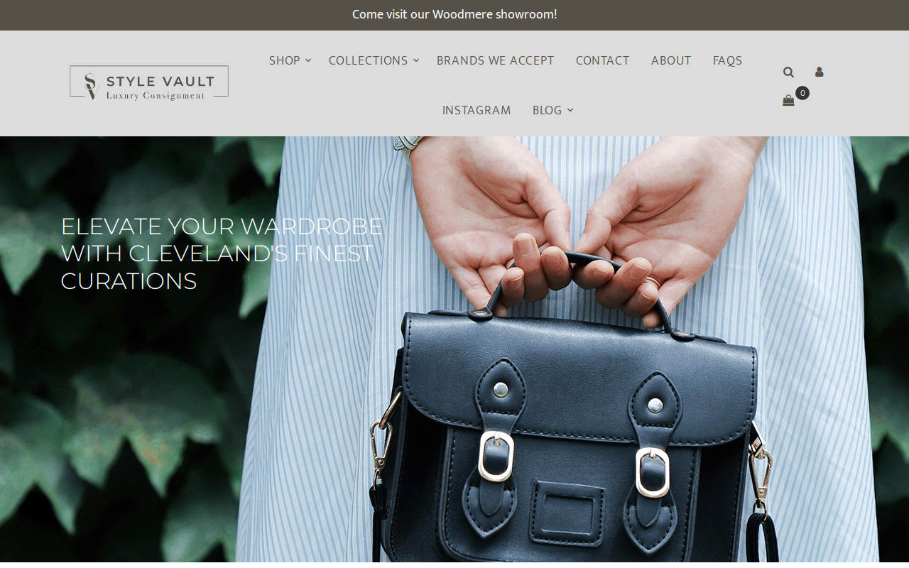 Style Vault CLE Luxury Consignment Shop website preview