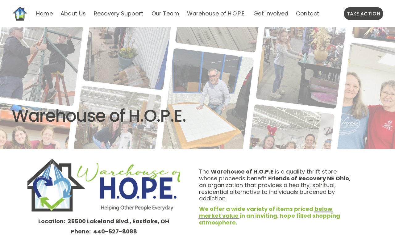 Warehouse of H.O.P.E. website preview