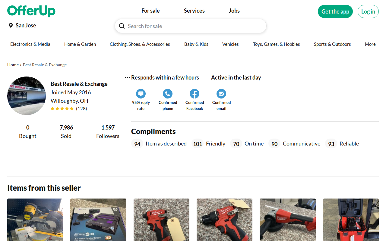 Best Resale & Exchange website preview
