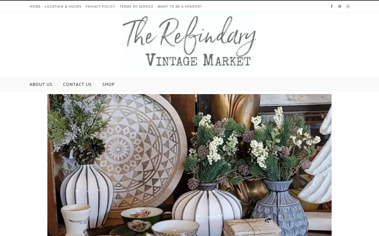The Refindary Vintage Market website preview
