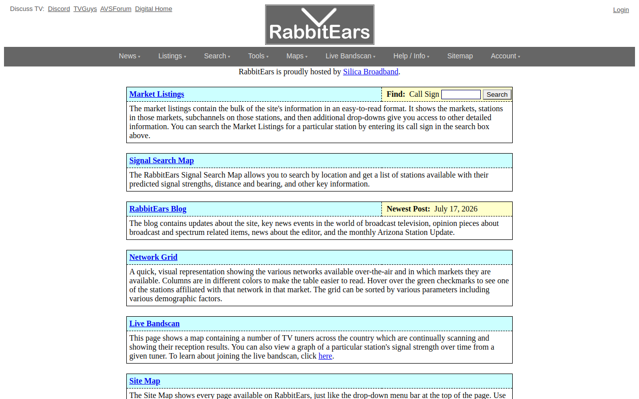 Rabbit Ears website preview