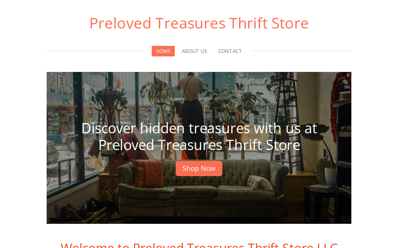 Preloved Treasures website preview