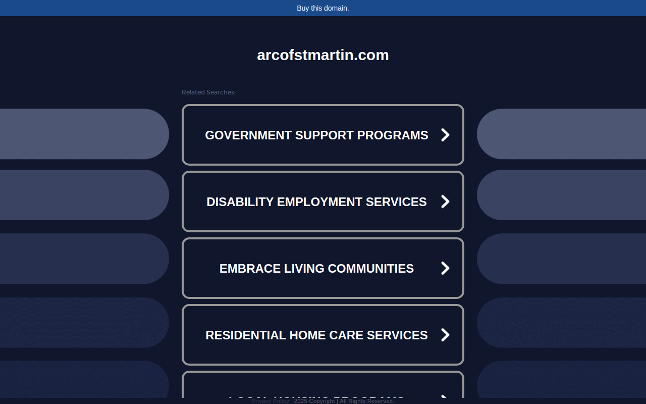Arc of St Martin website preview