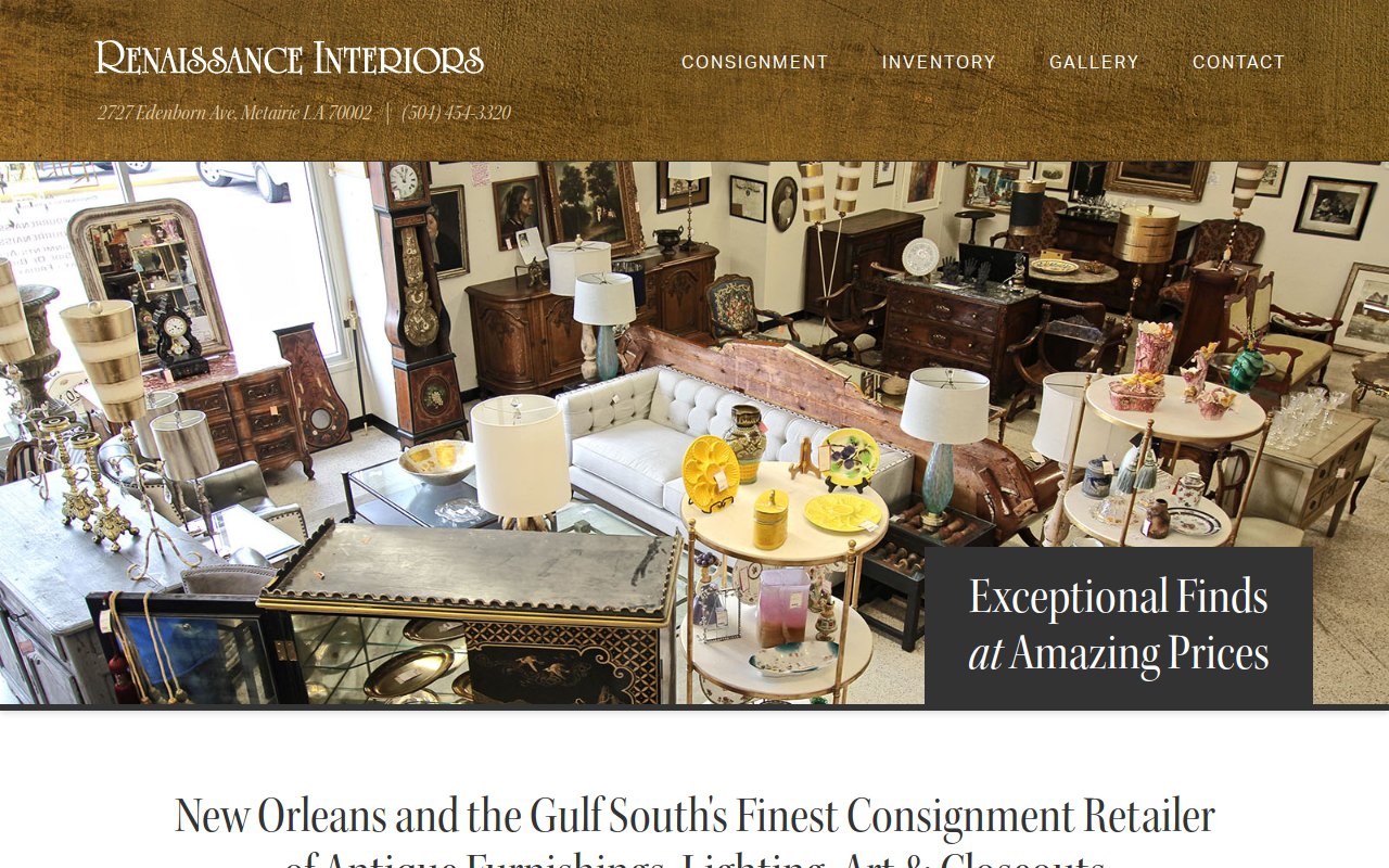 Renaissance Interiors website preview