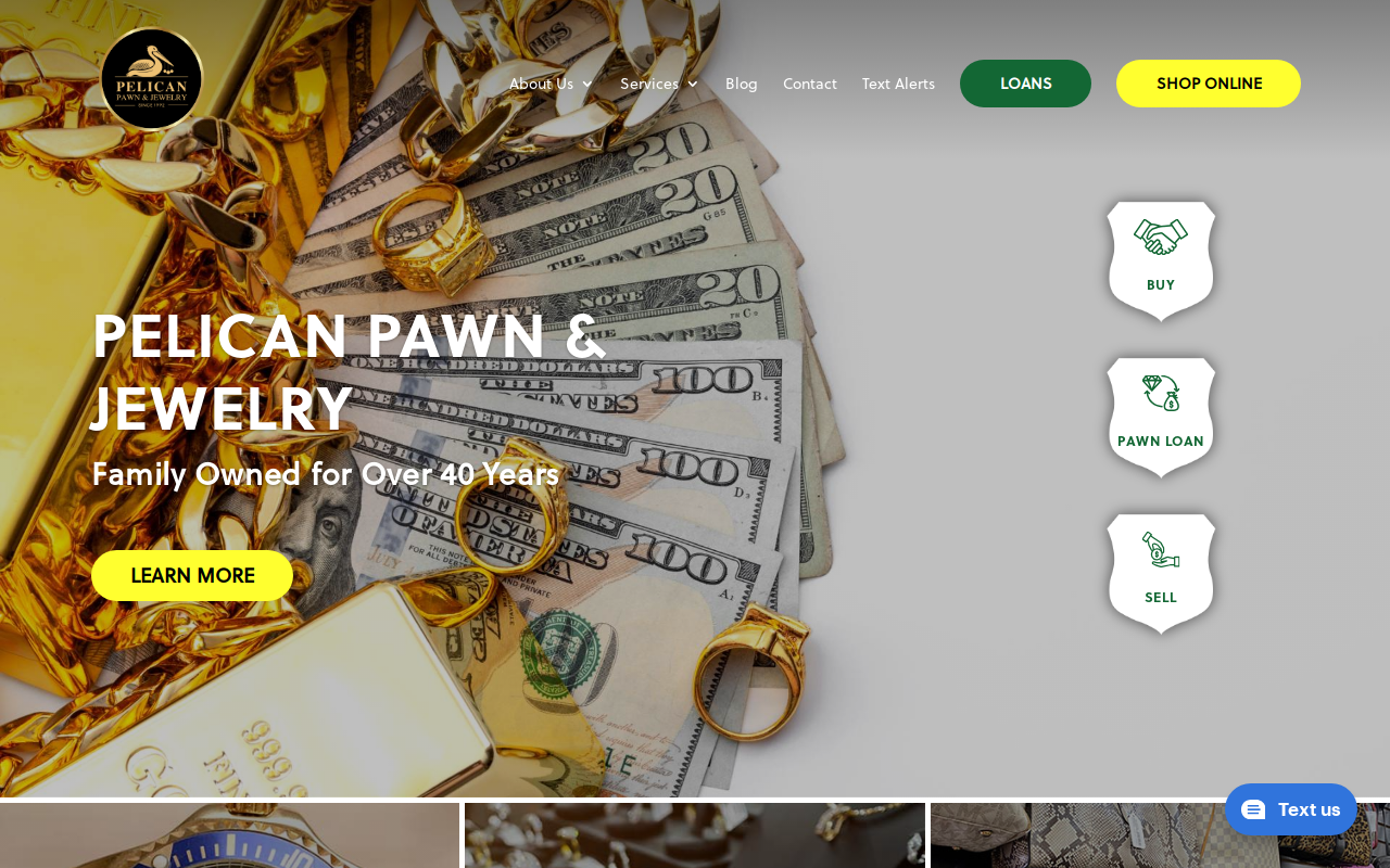Pelican Pawn and Jewelry website preview