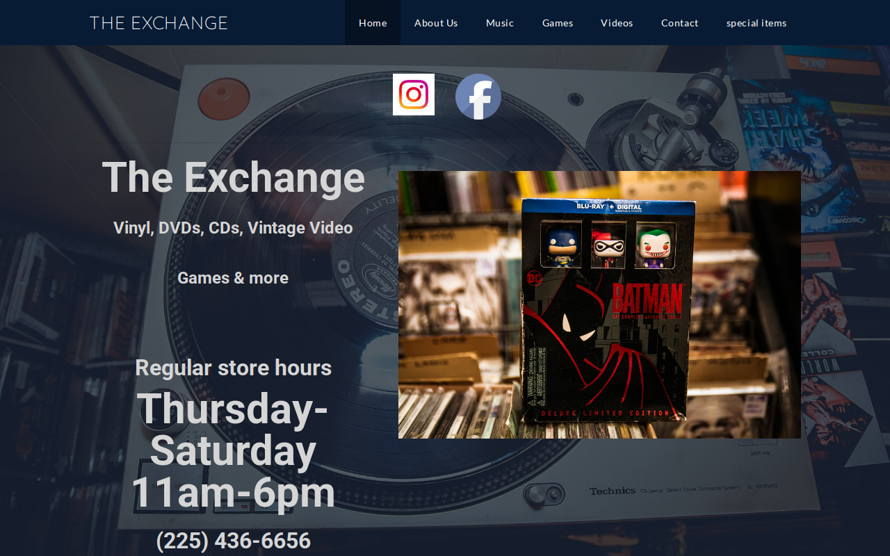 The Exchange website preview