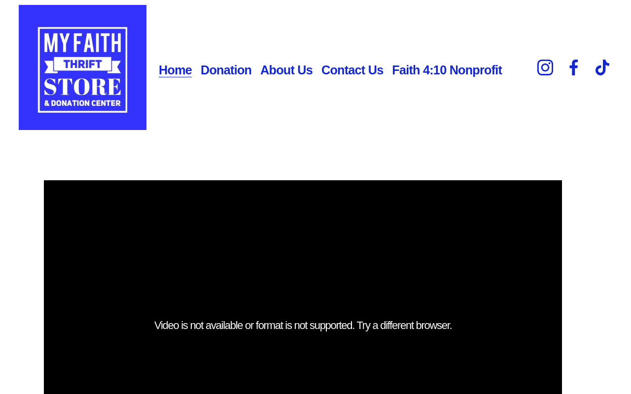 My Faith Thrift Store and Donation Center website preview