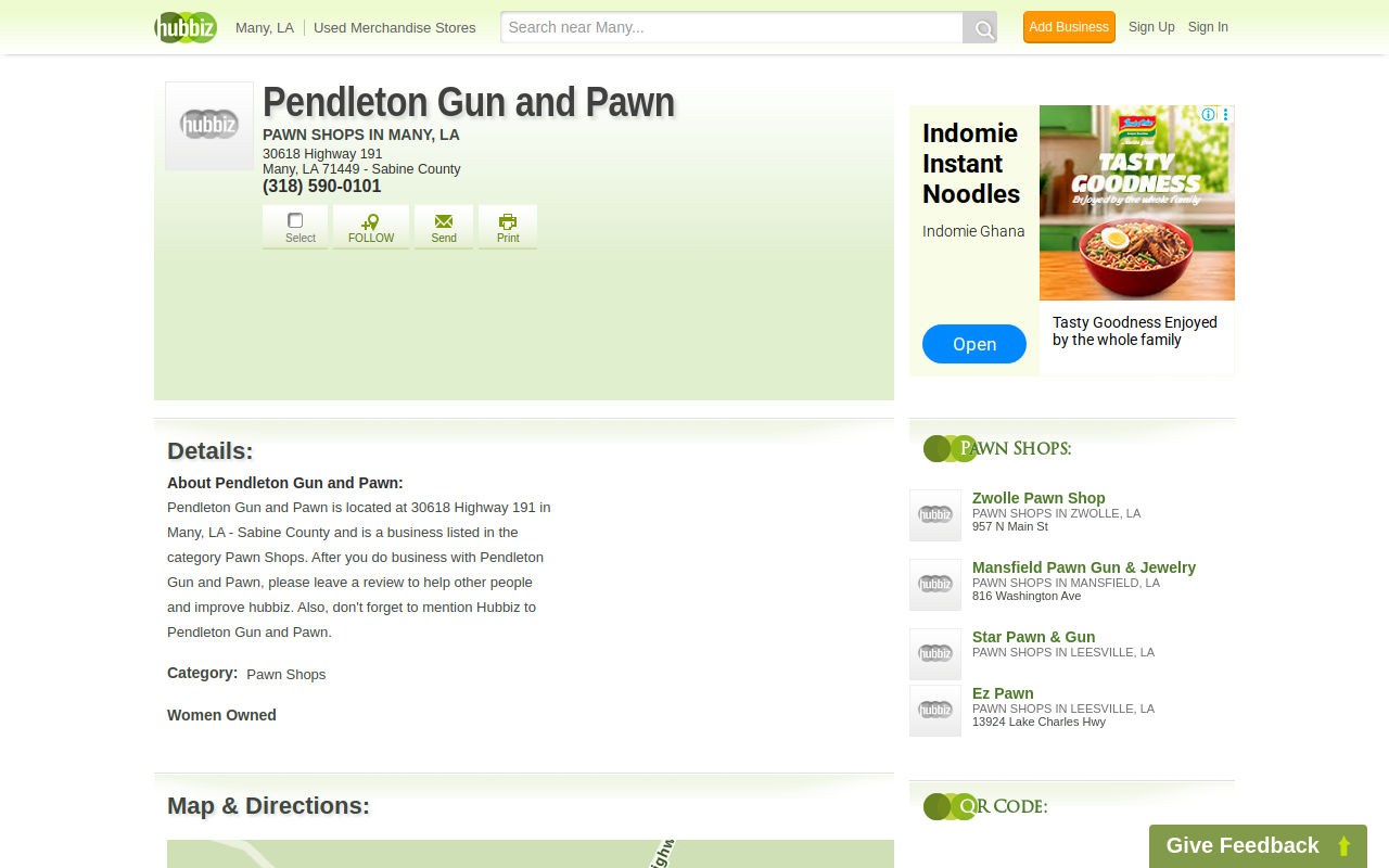 Pendleton Gun & Pawn website preview