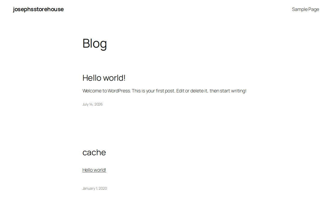 Joseph's Storehouse website preview